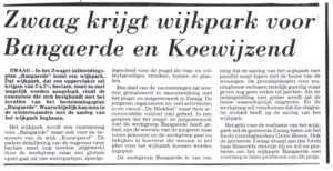 Wijkpark in aanbouw