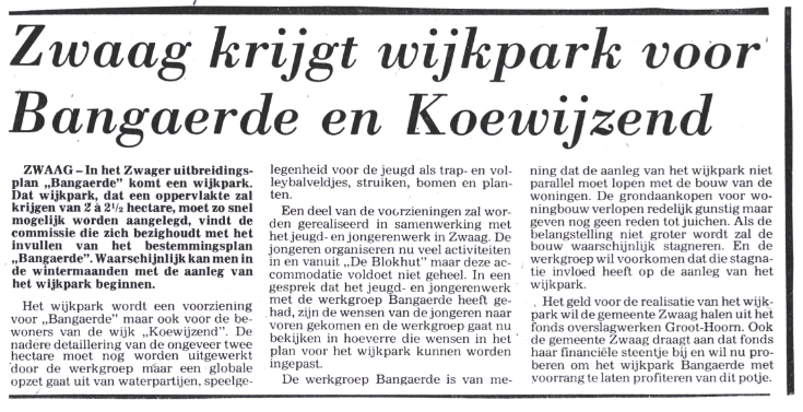 Wijkpark in aanbouw